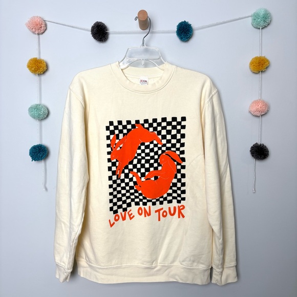 Harry Styles Sweaters - Harry Styles Cream Love On Tour Pullover Sweatshirt
